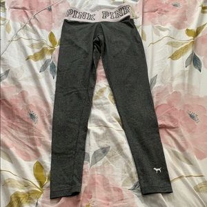 PINK Yoga low rise grey leggings